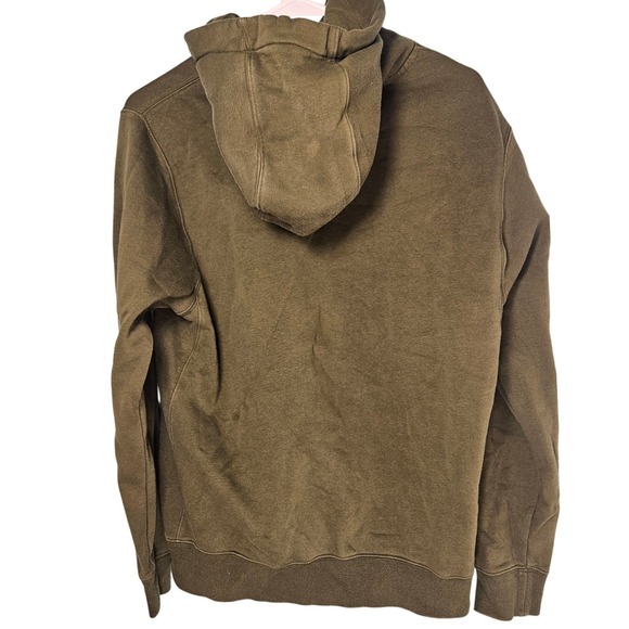 Nike Pullover Hoodie Olive Green Fleece Sweatshirt Small Unisex Athleisure Gym - Picture 2 of 7